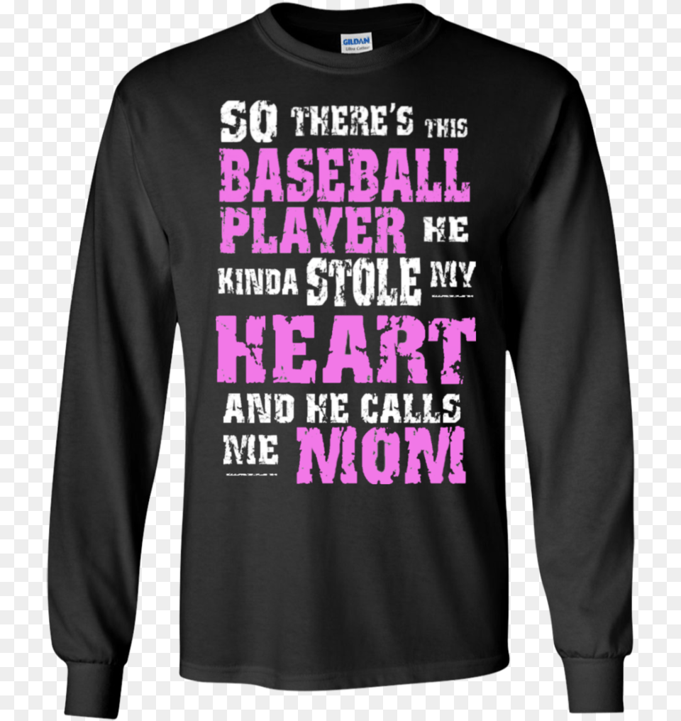 So There39s This Baseball Player He Kinda Stole My Heart Momy Shark Doo Doo Doo Shirt, Clothing, Long Sleeve, Sleeve, T-shirt Png