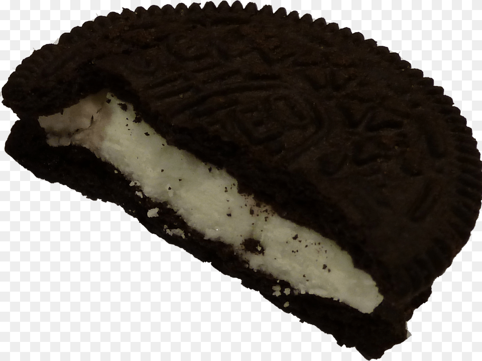 So We Have Four And A Half Out Of Five Oreos For Crux Half An Oreo Cookie, Food, Sweets, Chocolate, Dessert Free Transparent Png