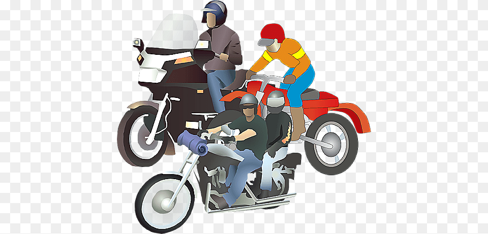 So You39ve Been Riding Motorcycles For A Number Of Ride Motorcycle Cartoon, Vehicle, Transportation, Person, Adult Png Image
