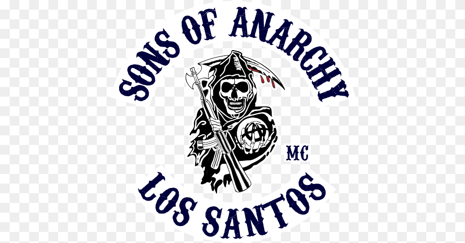 Soa Mc Ls Charter Rockstar Games Social Club Sons Of Anarchy Los Santos, People, Person, Logo, Emblem Free Transparent Png