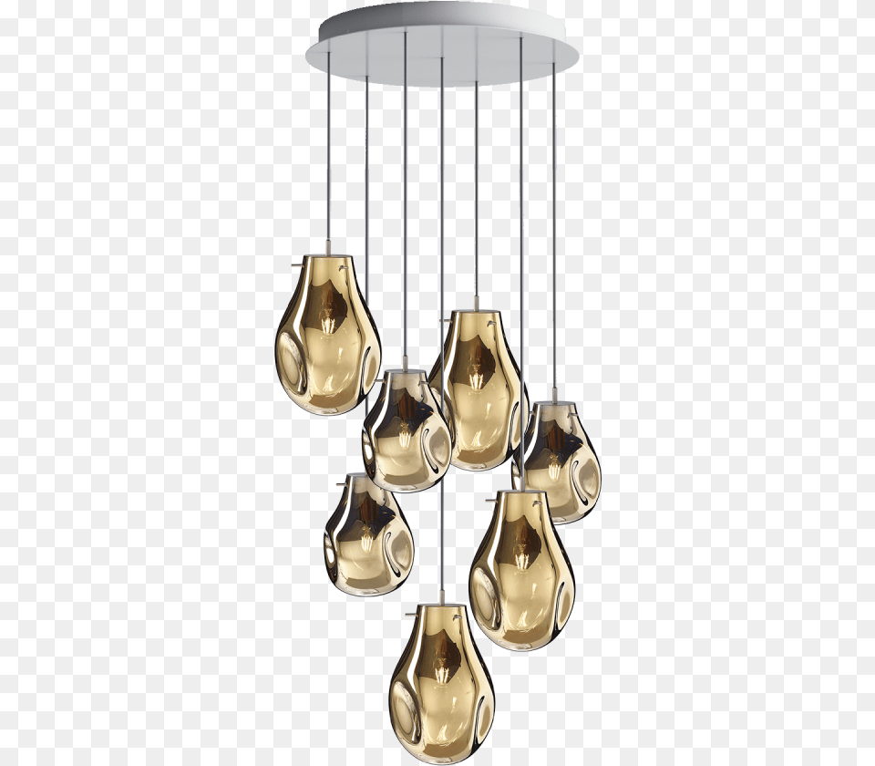 Soap Chandelier 7 Pcs Gold Chandelier, Lamp Free Transparent Png