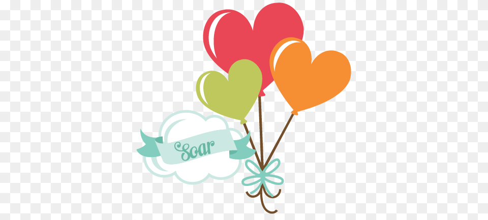 Soar Svg Scrapbook Title Heart Balloons Cut Files Cute Balloon Heart, Food, Sweets Free Png