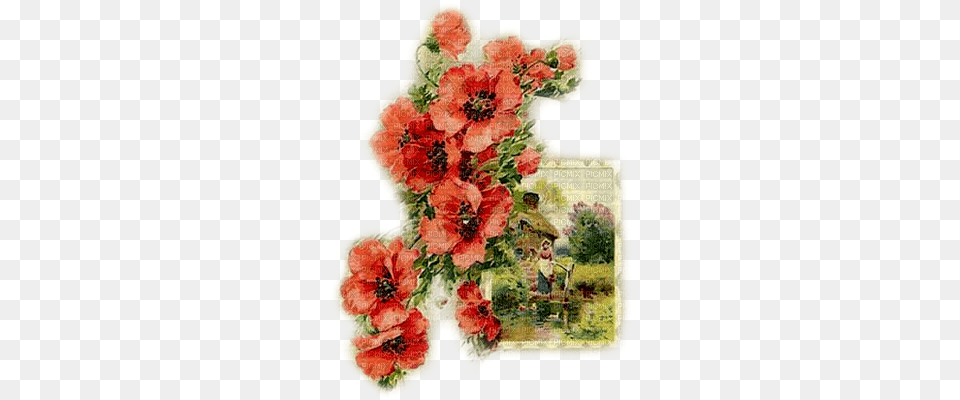 Soave Background Vintage Flowers House Artificial Flower, Pattern, Art, Plant, Painting Free Transparent Png