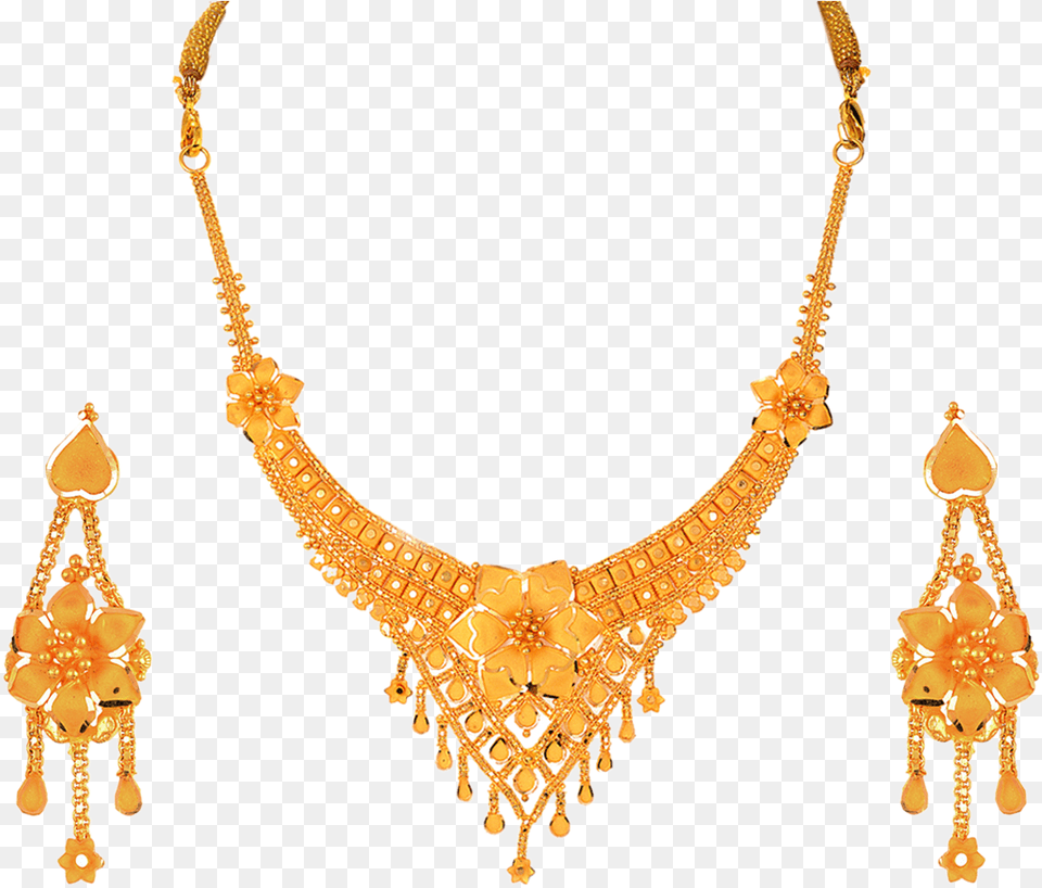Sober Gold Necklace Set Ladies Gold Chain Gold Chain For Ladies, Accessories, Earring, Jewelry, Diamond Free Png Download