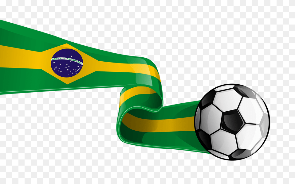 Soccer Ball With Brazilian Flag Transparent Clipart Picture, Football, Soccer Ball, Sport Png