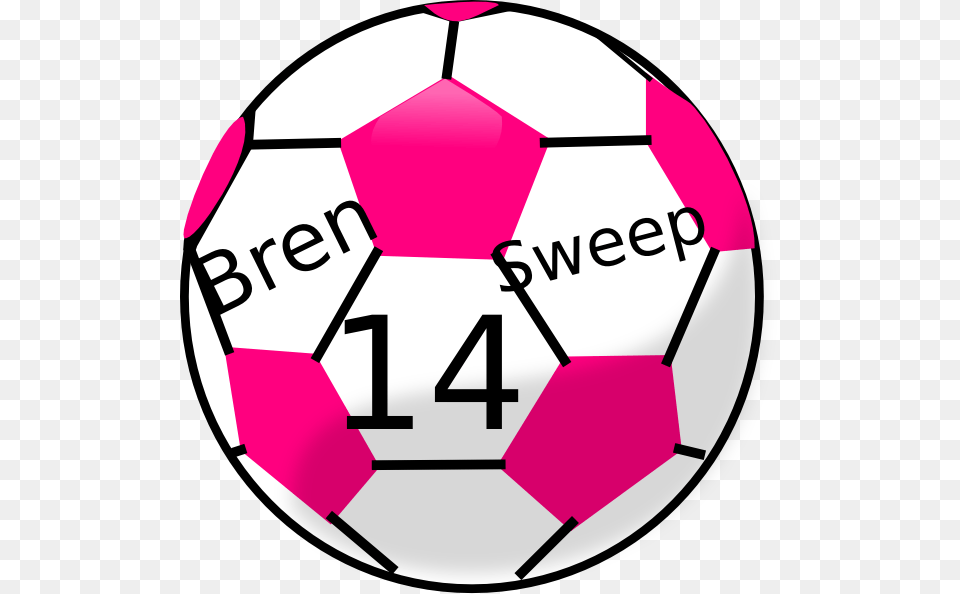 Soccer Ball With Hot Pink Hexagons Clip Art, Football, Soccer Ball, Sport, Ammunition Png