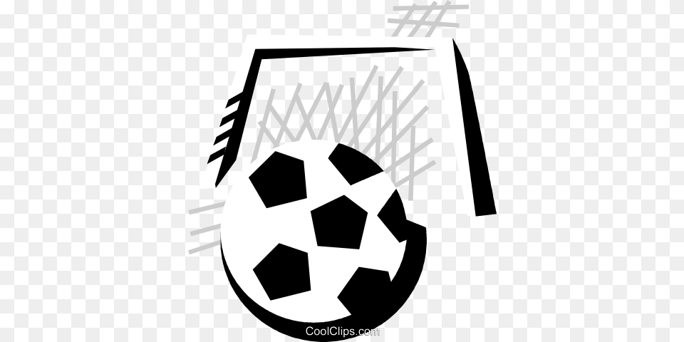 Soccer Ball With Soccer Net Royalty Vector Clip Art, Football, Soccer Ball, Sport, Ammunition Free Transparent Png