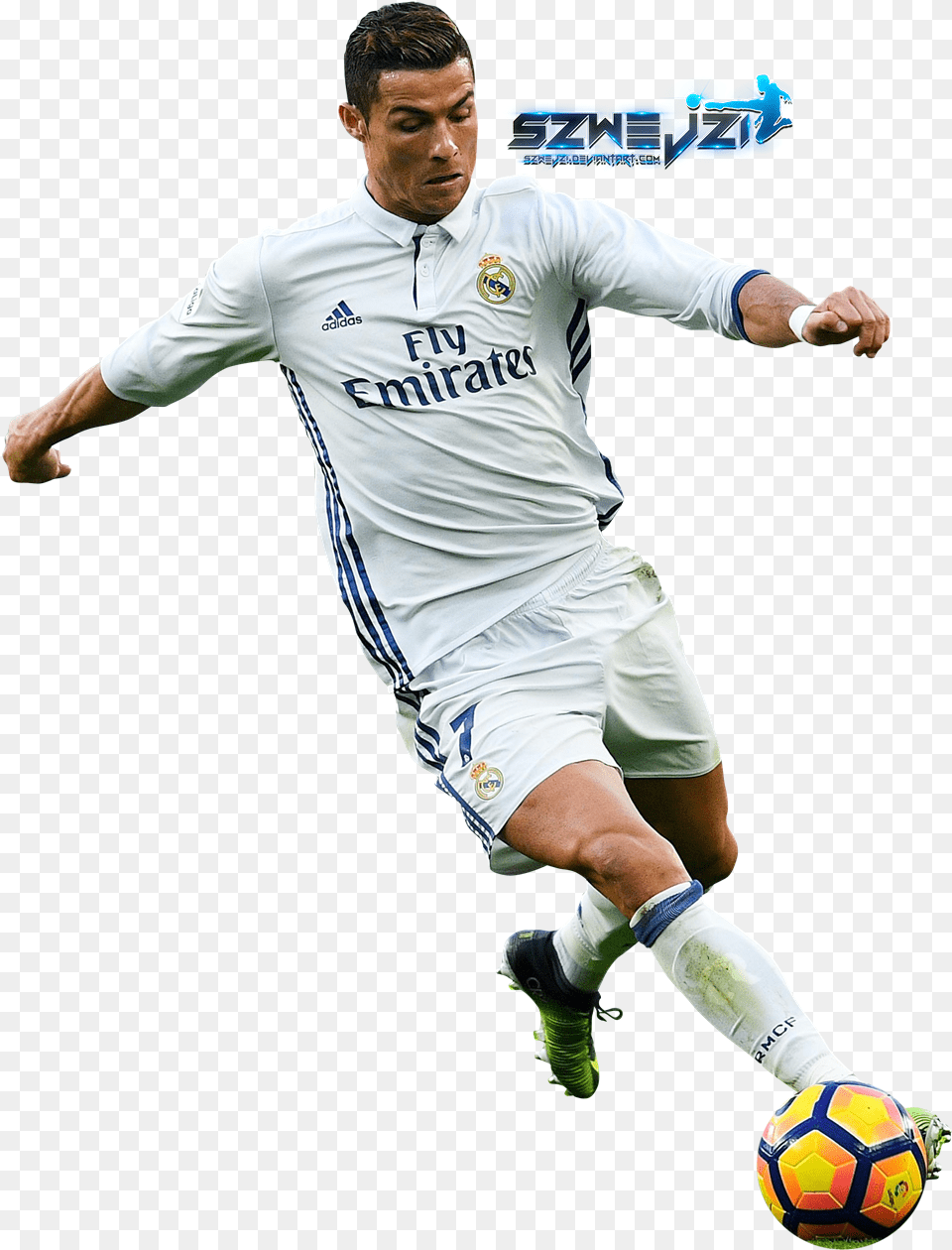 Soccer Clipart Ronaldo Ronaldo Kicking Football, Adult, Soccer Ball, Person, Man Free Png Download
