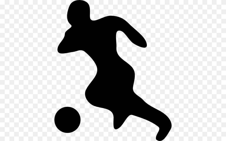 Soccer Cliparts Silhouette, Gray Free Transparent Png