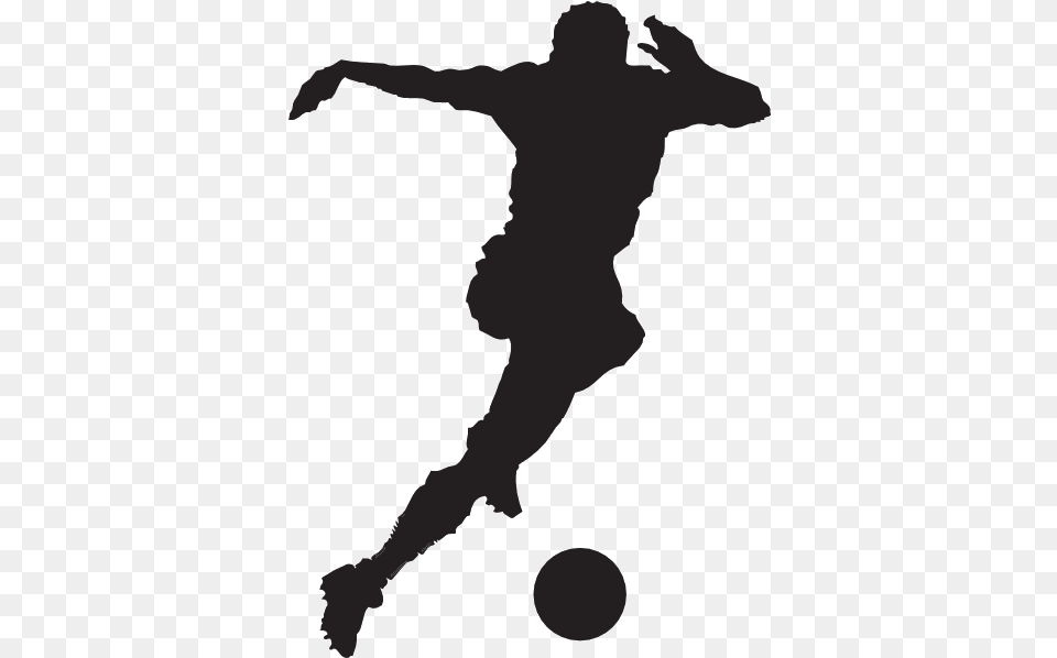 Soccer Cliparts Silhouette Best Transparent Soccer Black And White, Person, Dancing, Leisure Activities, Kicking Free Png Download