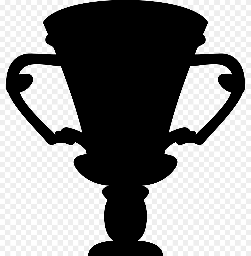 Soccer Cup Trophy Black Shape Svg Icon Black Soccer Cup, Silhouette, Smoke Pipe Free Png Download