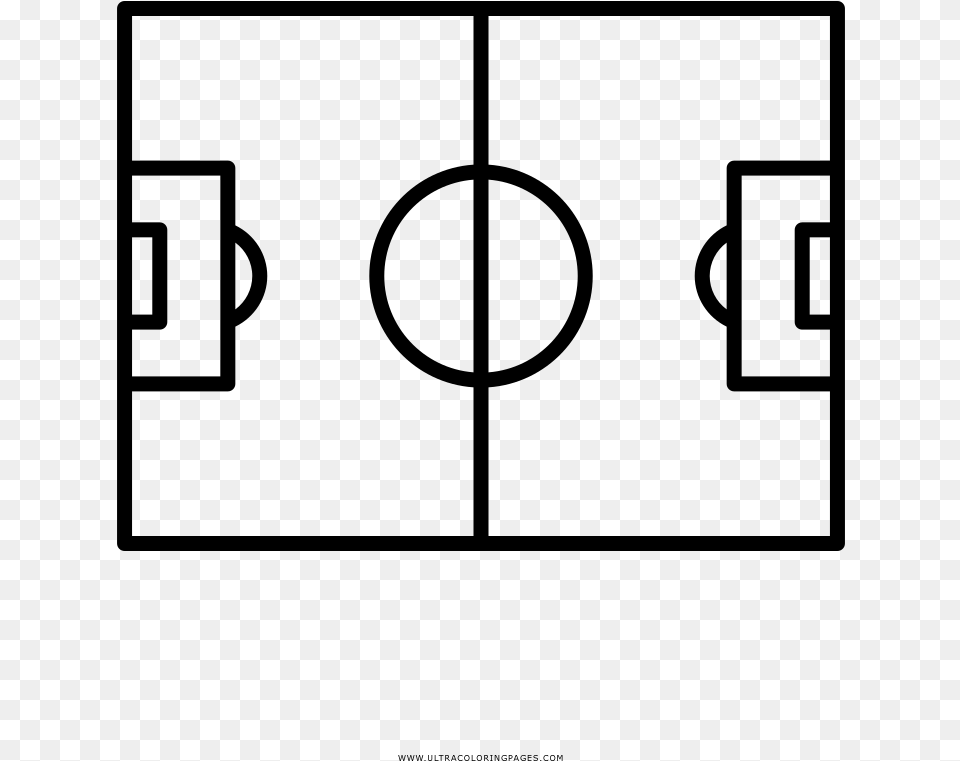 Soccer Field Coloring, Gray Free Png