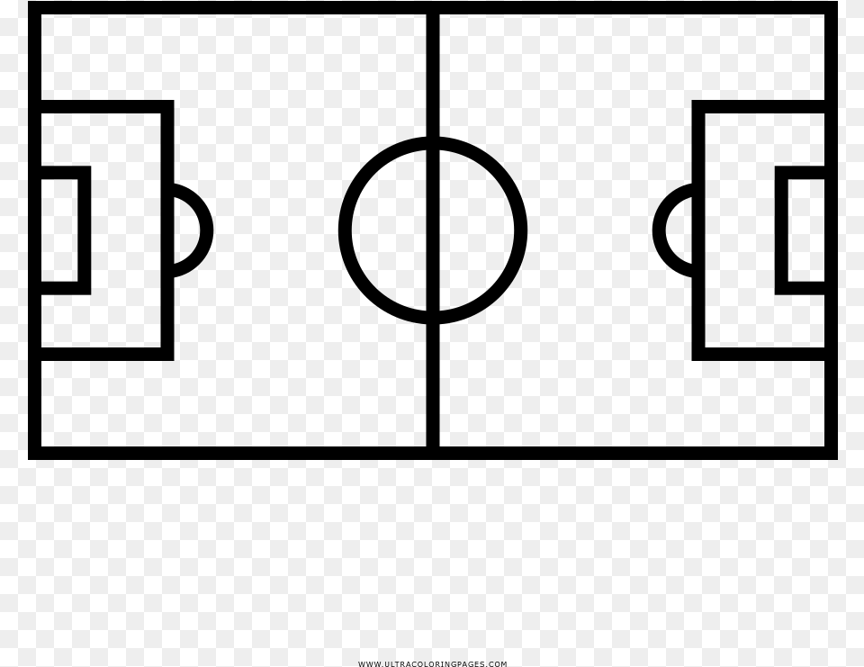 Soccer Field Soccer Field Lines, Gray Free Png Download