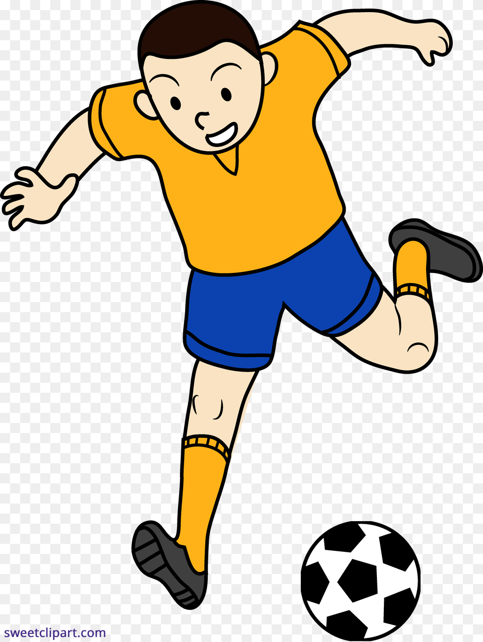 Soccer Football Futbol Kid Clipart, Kicking, Person, Clothing, Shorts Png Image