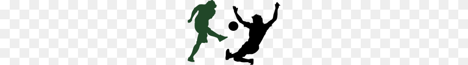 Soccer Football Player Silhouette, Person, Walking Free Png Download