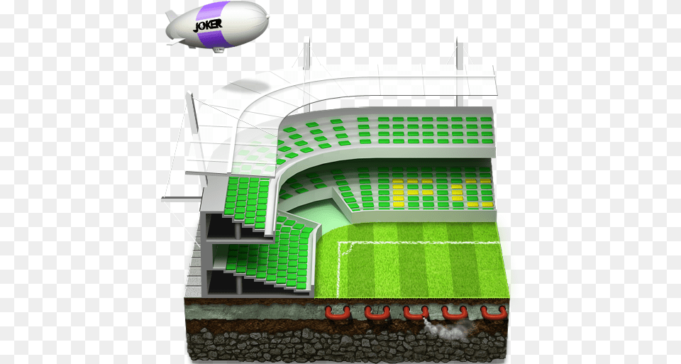 Soccer Football Stadium Icon Sports Stadium Icon, Mortar Shell, Weapon, Aircraft, Transportation Free Png Download