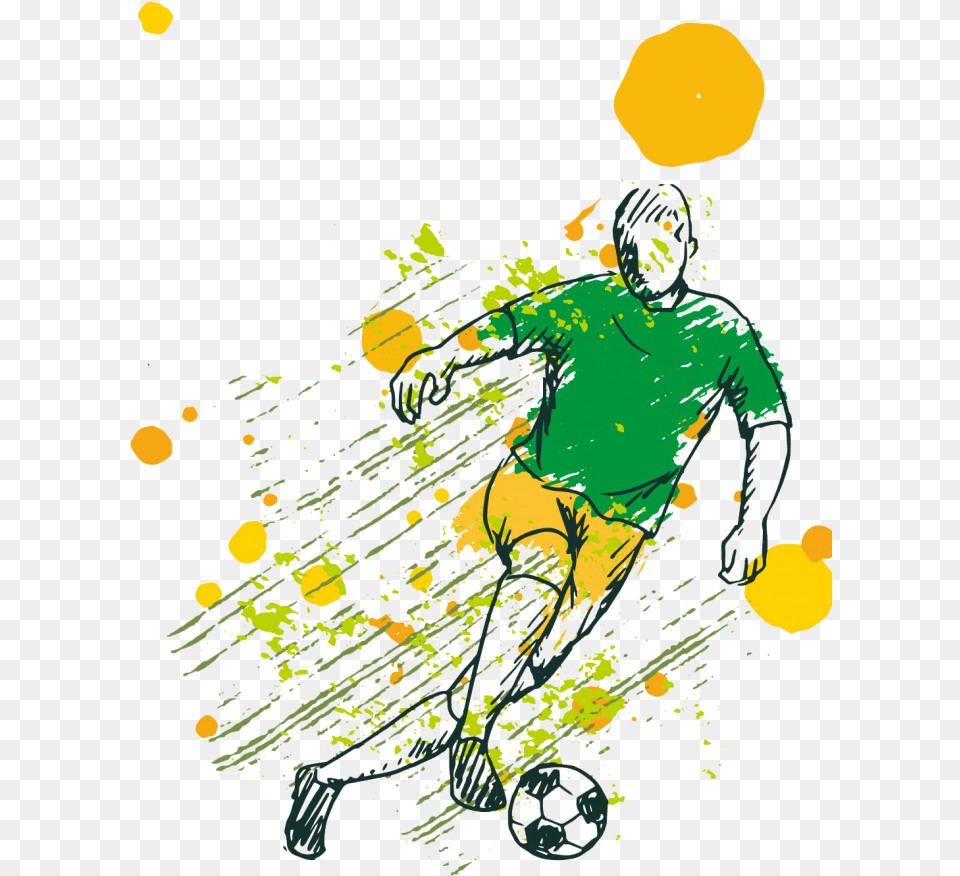 Soccer Game Background With Player Vector Vector Soccer Player, Art, Graphics, Green, Hardhat Png Image
