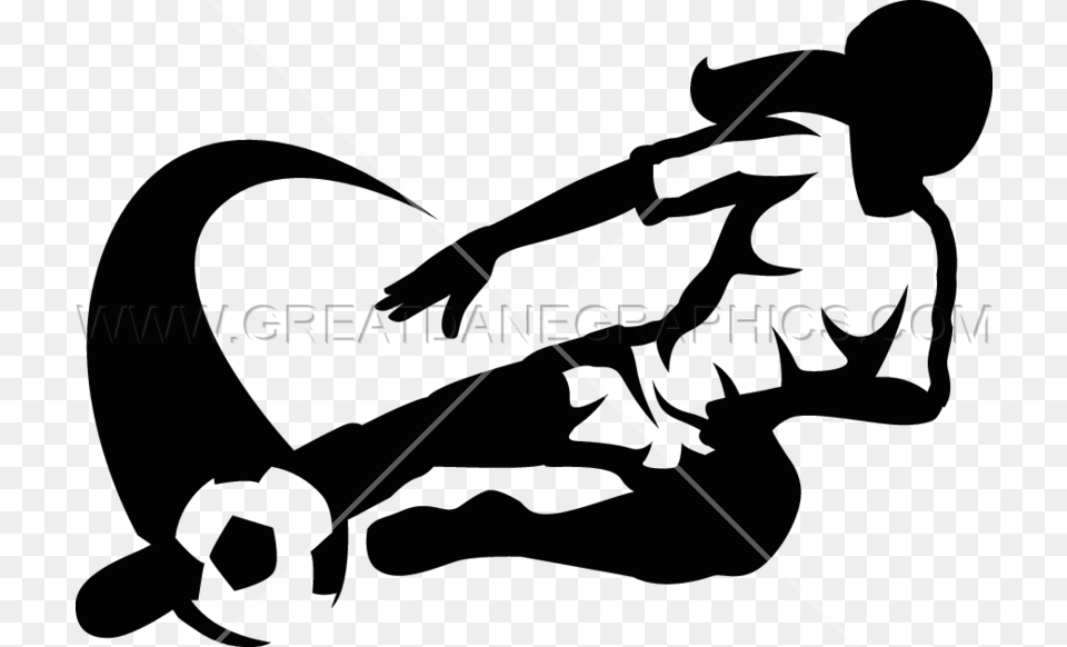Soccer Girl Kick Slide Production Ready Artwork For T Shirt Printing, Bow, Weapon, Person, Electronics Free Transparent Png