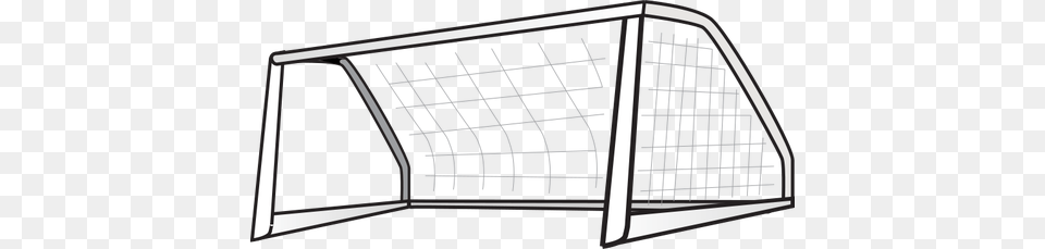 Soccer Goal Post Vector Clip Art, Fence, Furniture, Blackboard, Arch Free Png Download