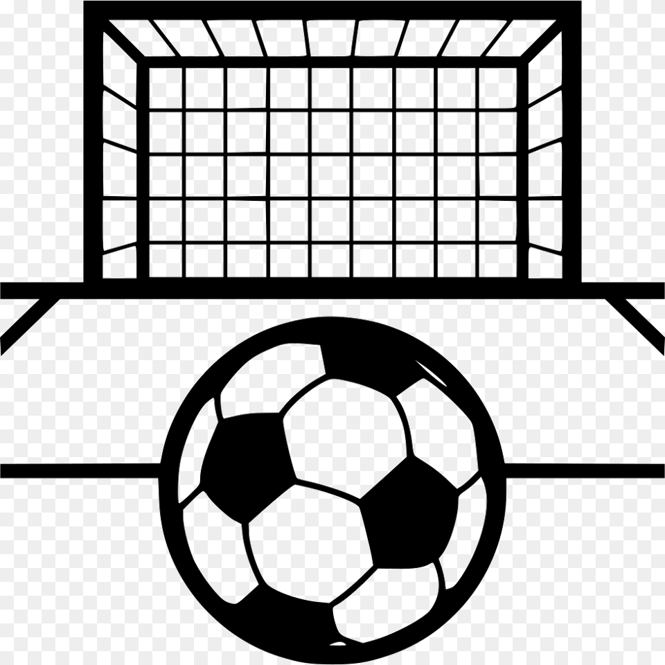 Soccer Goal Vector Black And White Soccer Goal Clipart, Ball, Football, Soccer Ball, Sport Free Transparent Png