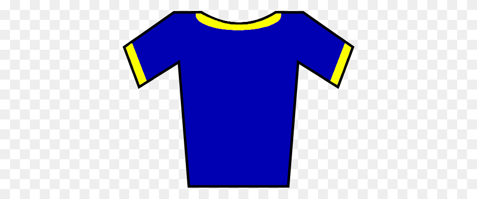 Soccer Jersey Blue Yellow, Clothing, Shirt, T-shirt Free Transparent Png