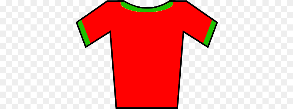 Soccer Jersey Red Green Red T Shirt Cartoon, Clothing, T-shirt Free Png Download