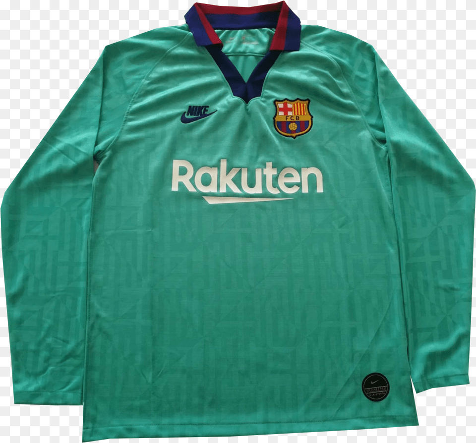 Soccer Jersey Retro Football Shirts Barcelona Third Jersey Long Sleeve 19 20, Clothing, Shirt Free Transparent Png