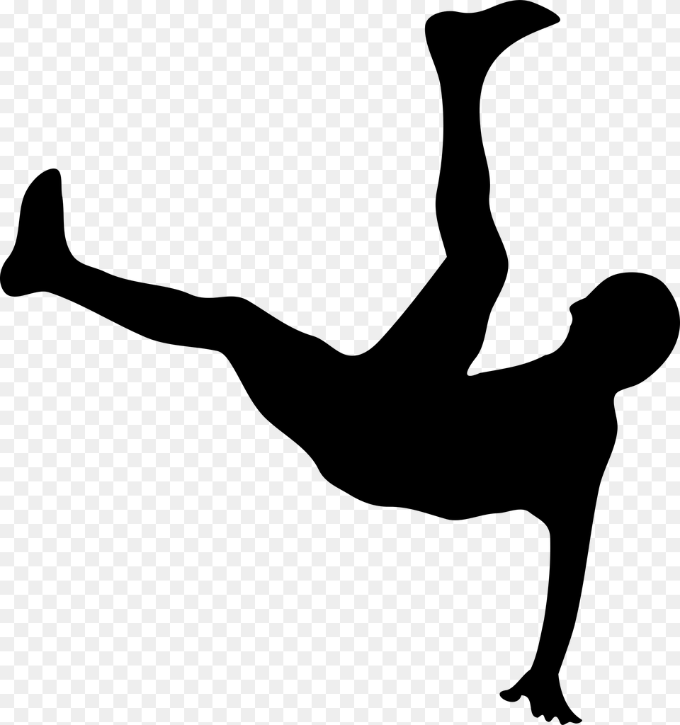 Soccer Kick Messi Clipart Panda Bicycle Kick, Gray Free Png