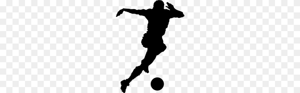 Soccer Play Silhouette Clip Art, Gray Free Png Download