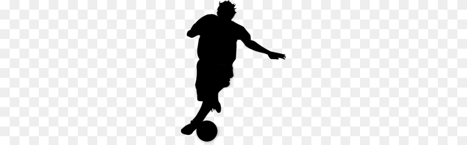 Soccer Player Clip Art, Gray Free Png