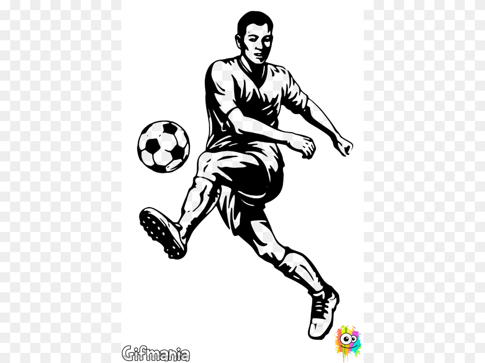 Soccer Player Jugador De Futbol Dibujo, Silhouette, Adult, Male, Man Free Png Download