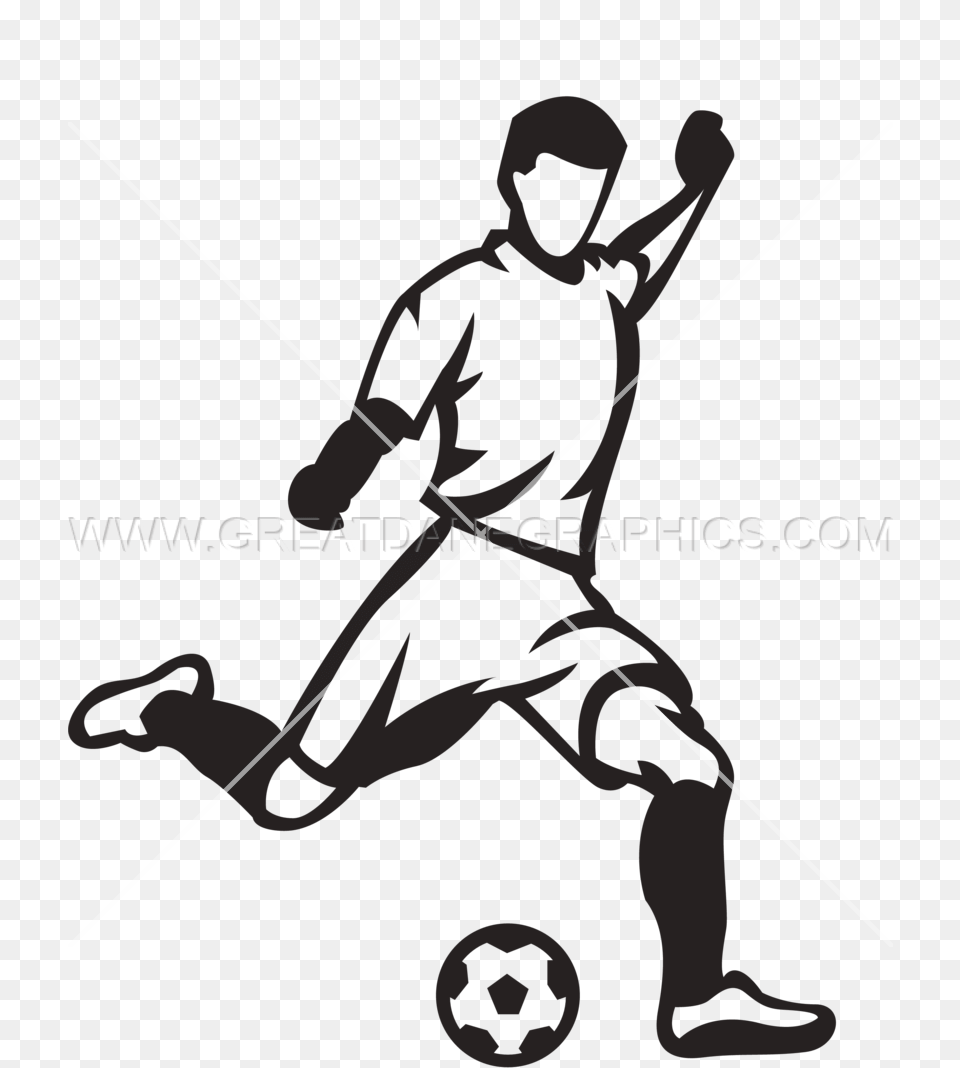 Soccer Player Kicking Ball Production Ready Artwork For T Shirt, People, Person, Grass, Plant Png
