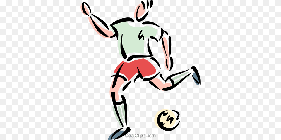 Soccer Player Kicking Ball Royalty Vector Clip Art, Animal Free Transparent Png