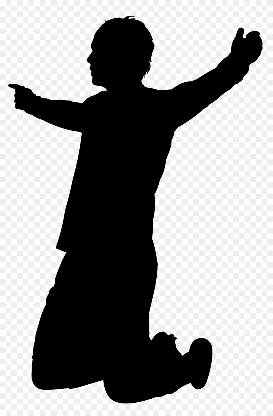 Soccer Player On Knees Celebrating A Goal Silhouette, Kneeling, Person, Adult, Male Free Transparent Png