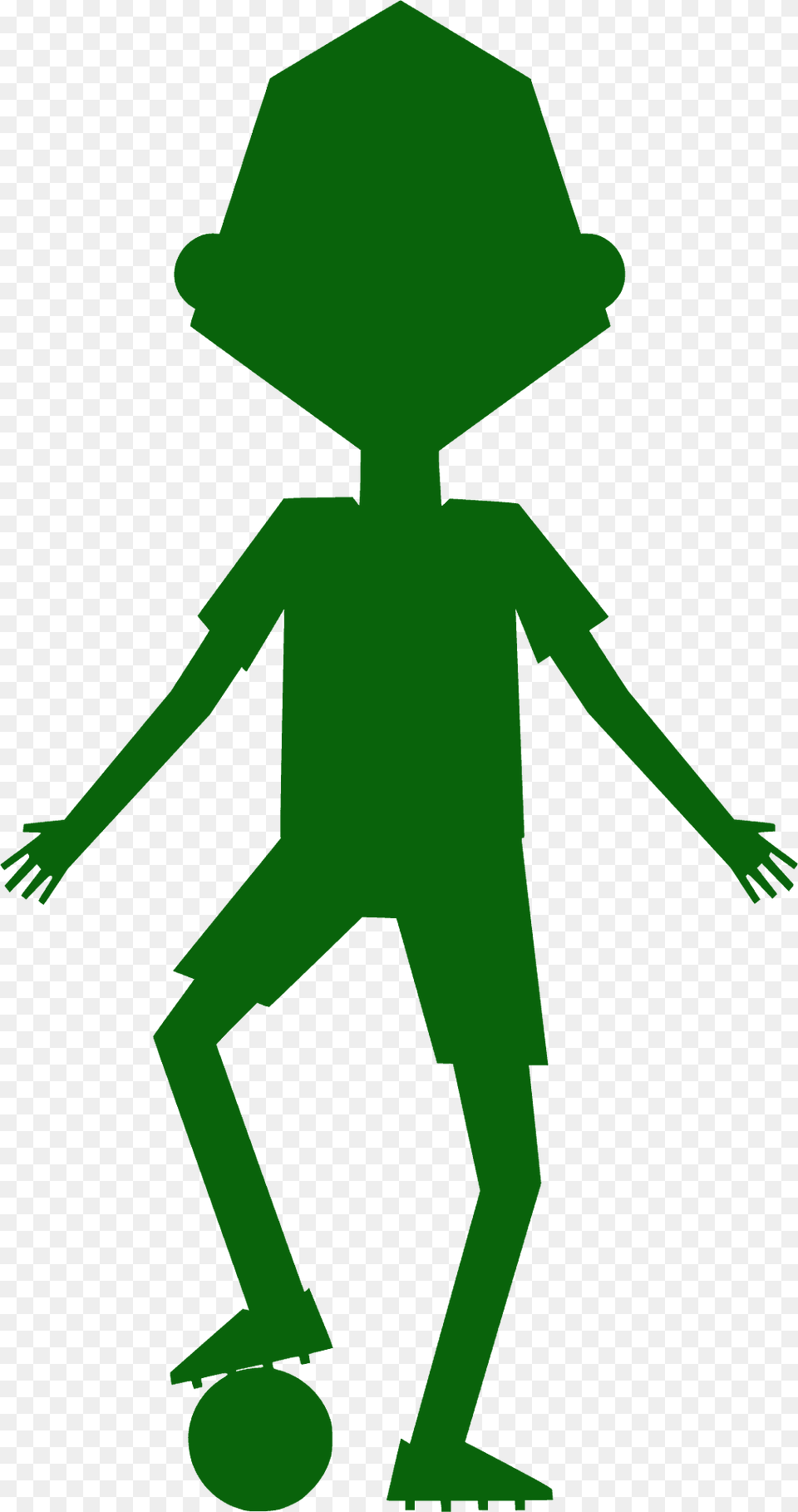 Soccer Player Silhouette, Alien, Green, Person Free Png Download