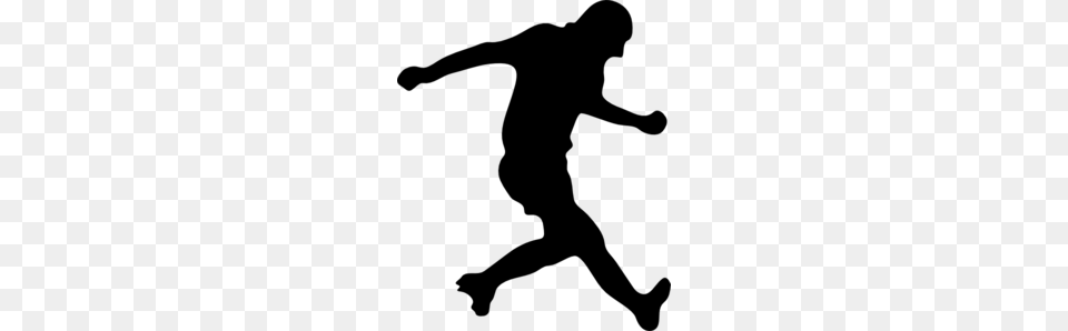 Soccer Player Silhouette Clip Art, Gray Png Image