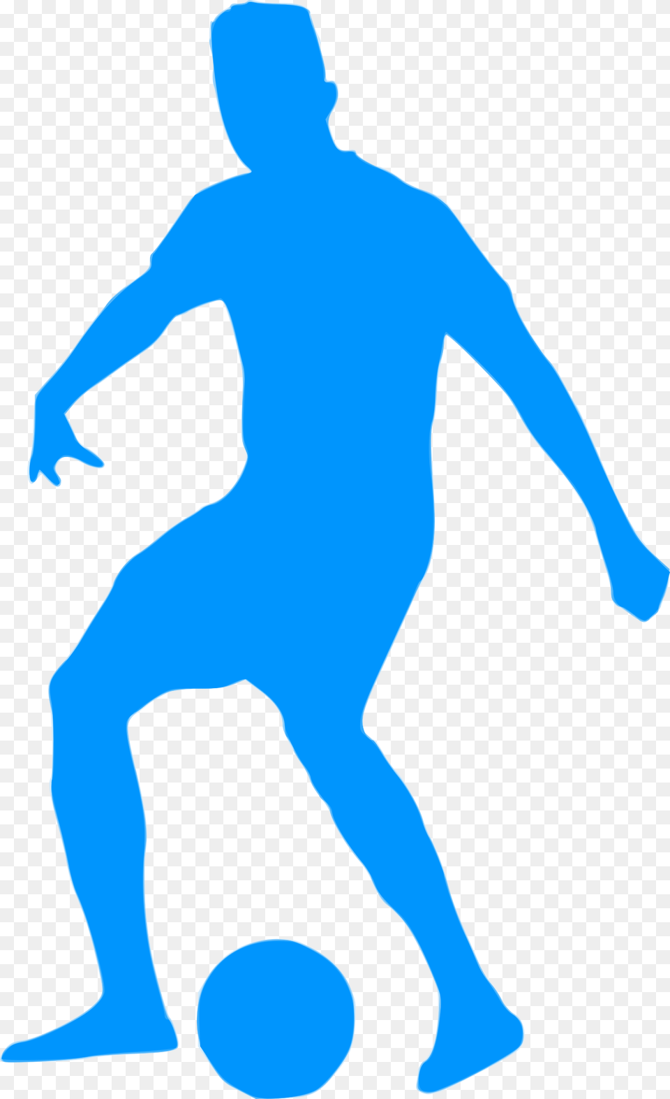 Soccer Player Silhouette Futbol Azul, Adult, Male, Man, Person Free Png Download