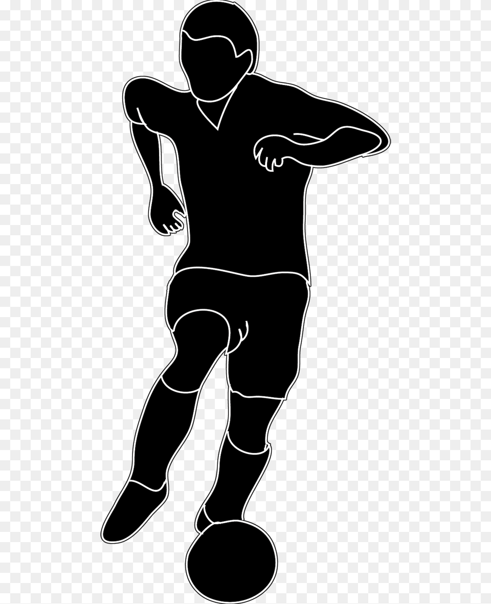 Soccer Player Silhouette With Ball Dancing Woman Silhouette Vector, Adult, Male, Man, Person Free Png