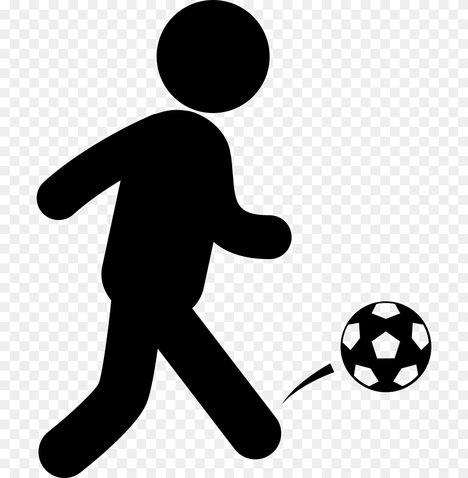 Soccer Player With Ball Comments Soccer Player Icon, Silhouette, Stencil, Boy, Child Png