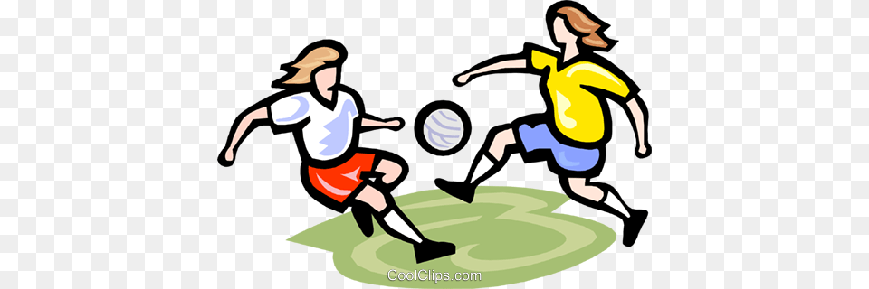 Soccer Players With Ball Royalty Free Vector Clip Art Illustration, People, Person, Baby, Football Png Image