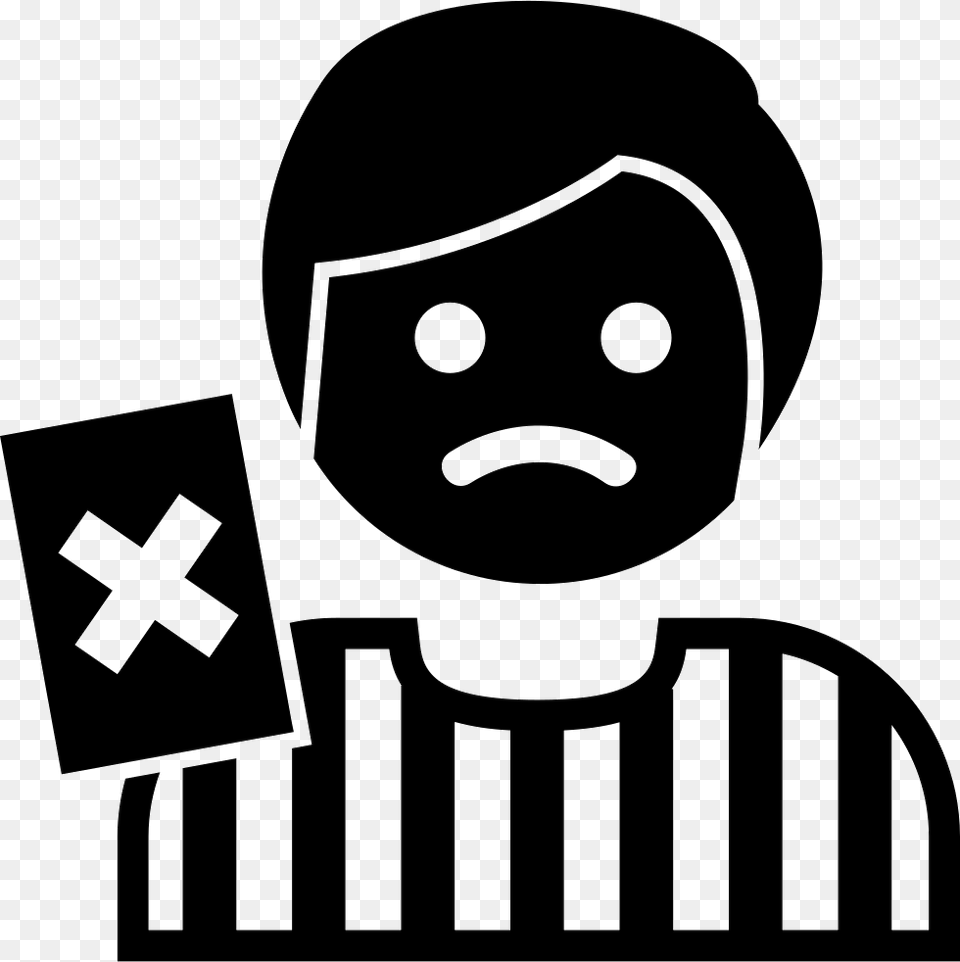 Soccer Referee Calling Foul Expelled Icon, Stencil, First Aid Free Png Download