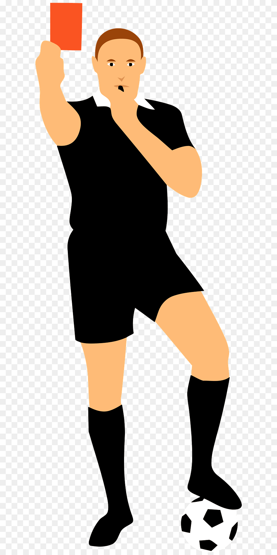 Soccer Referee Red Flag Clipart, Adult, Person, Woman, Female Free Png