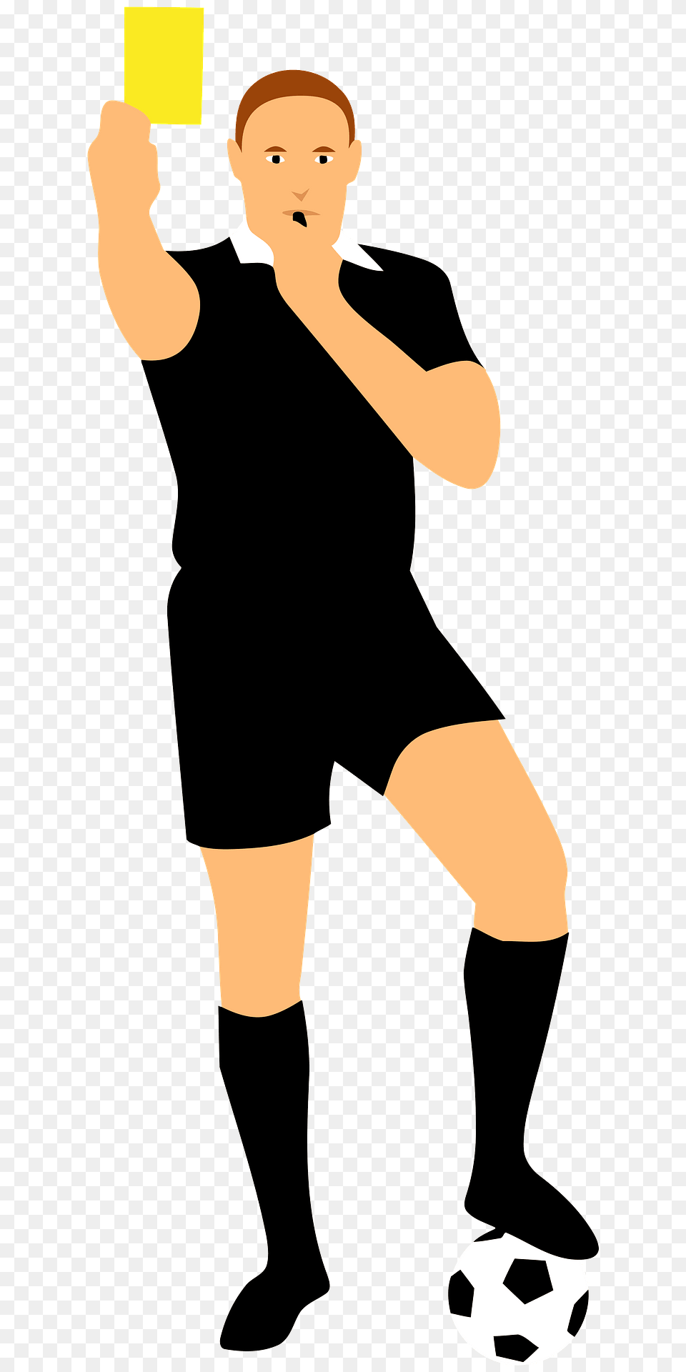 Soccer Referee Yellow Flag Clipart, Adult, Person, Woman, Female Png Image