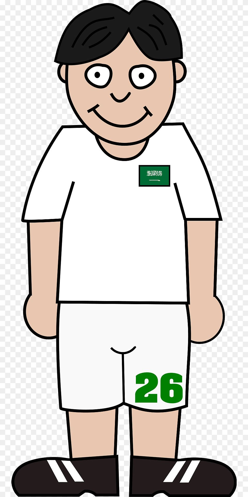 Soccer Saudi Arabia Clipart, Clothing, Shorts, T-shirt, Baby Free Png