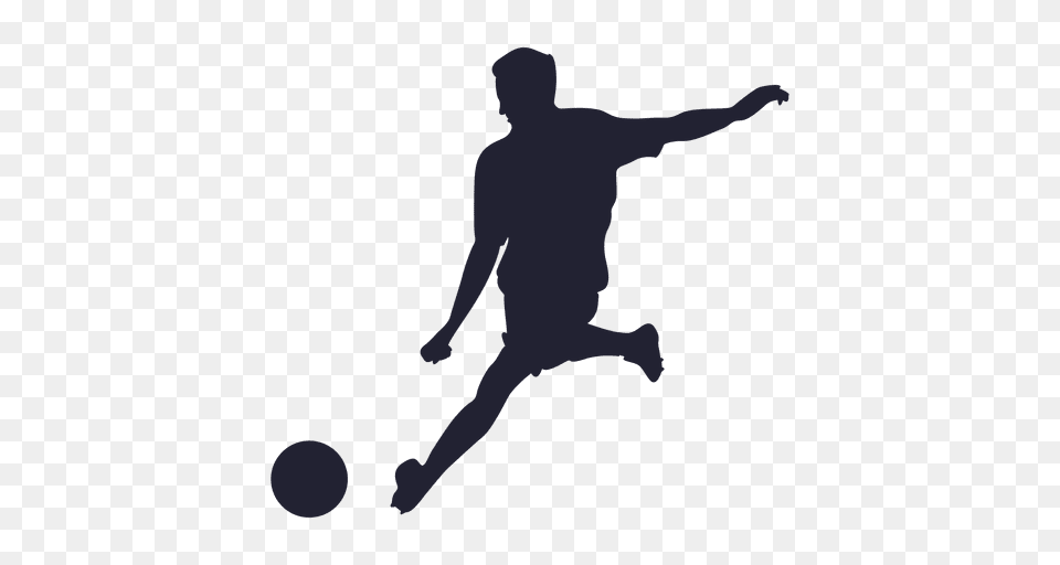 Soccer Shooting Silhouette, Adult, Male, Man, Person Free Png