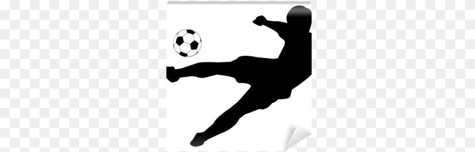 Soccer Silhouette, Kicking, Person, Ball, Sport Png Image