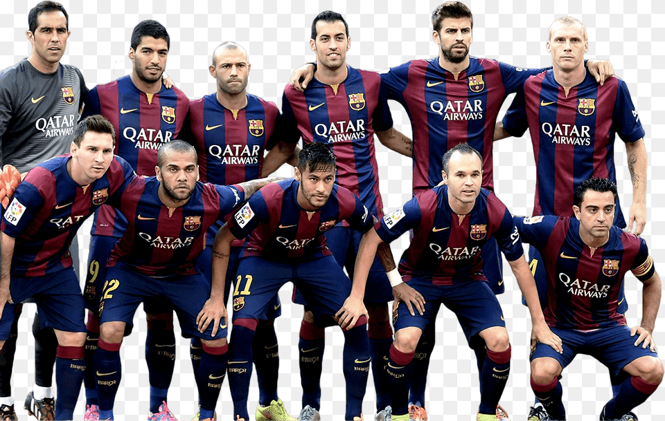 Soccer Team Barcelona Champions, Person, People, Adult, Man Png Image