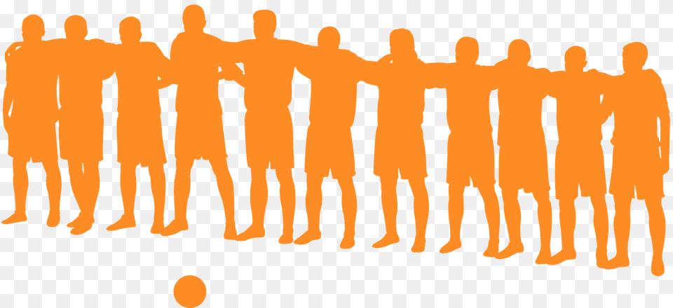 Soccer Team Silhouette, People, Person, Adult, Male Png Image