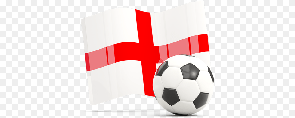 Soccerball With Waving Flag England Flag Soccer, Ball, Football, Soccer Ball, Sport Free Png