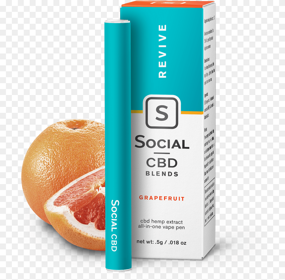 Social Cbd Blends Revive Grapefruit Social Cbd Lavender Vape, Citrus Fruit, Food, Fruit, Plant Free Png